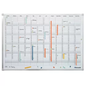 Whiteboard Jahresplaner mit Magnetsymbolen, 65 x 95