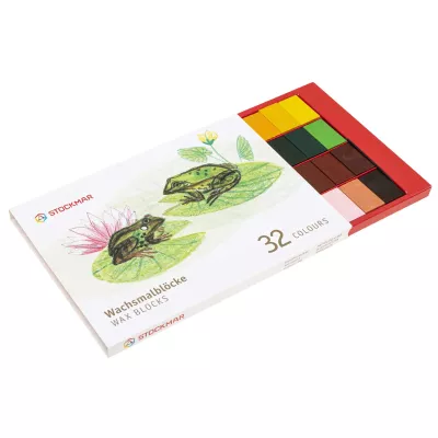 Wachsmalblöcke, Kreidefarben, Farben Set, 32 Farben, Wachsmalstifte
