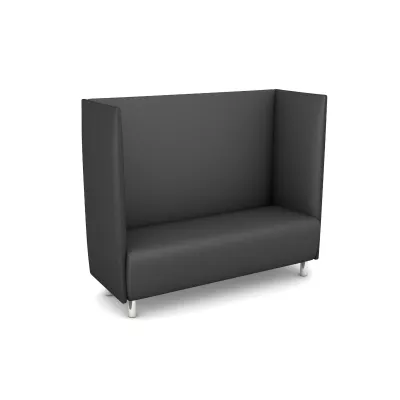 Sofa, Sessel, Hoher Rücken, dunkelgrau, Stoffbezug