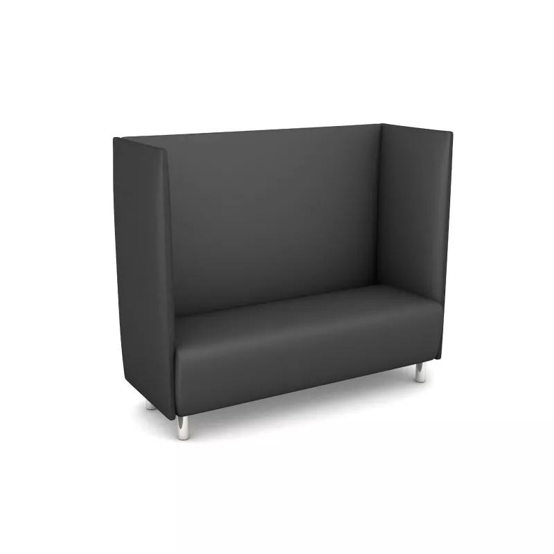 Sofa, Sessel, Hoher Rücken, dunkelgrau, Stoffbezug