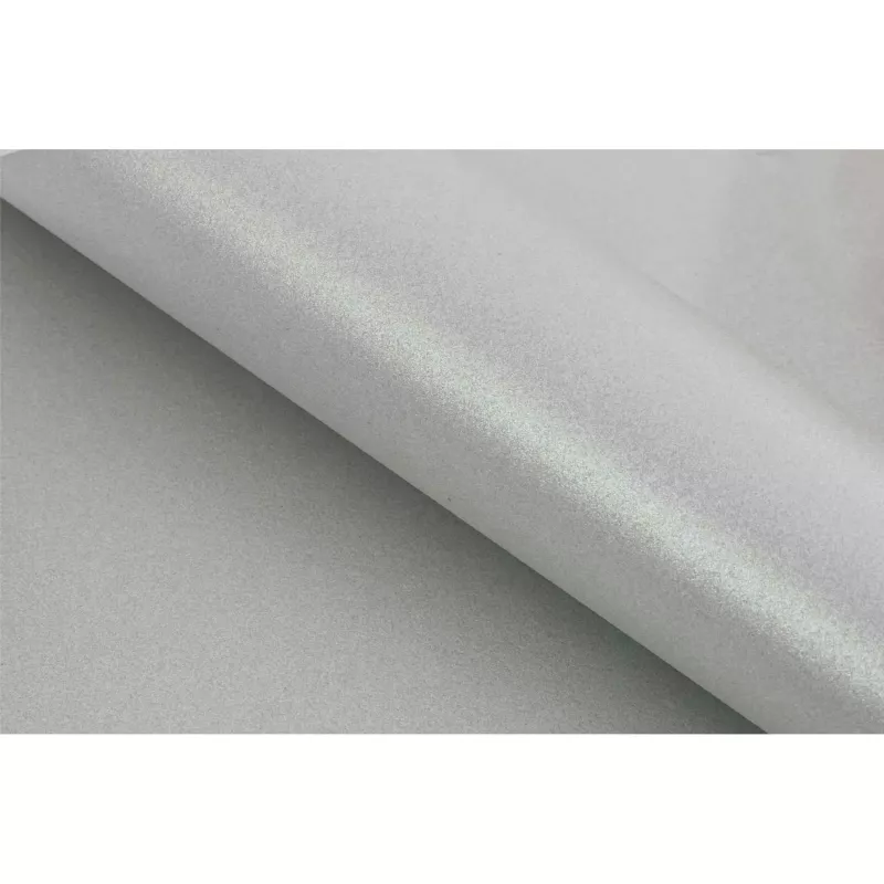 silber, glatt, stoff, fällt, langer rollenzug
