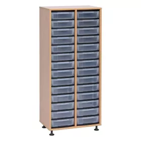 Halbhohes Regal, 151,8 x 66,5 x 40,8, mit 28 Boxen