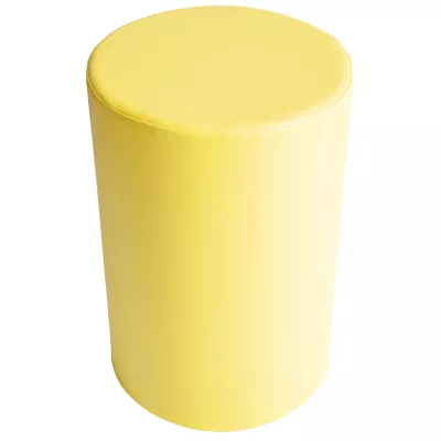 Hocker, Pouf, Kissenhülle, Gelb, Rund