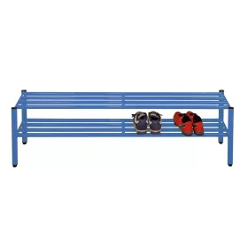 Schuhregal für Halbschuhe Höhe 30 cm - 150 cm breit - blau