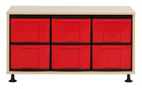 Flexeo Materialschrank, 53 x 94,8 x 40,8 cm, mit 6 Boxen