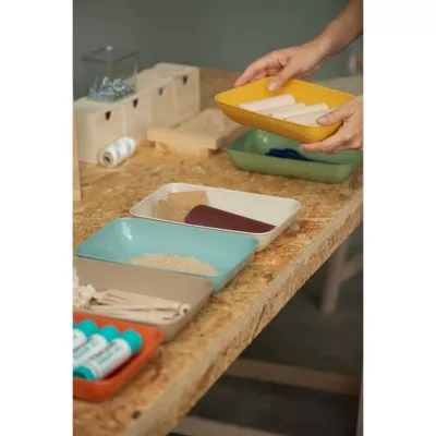 Werkbank, Basteln, Schleifpapier, Leim, Schwämme