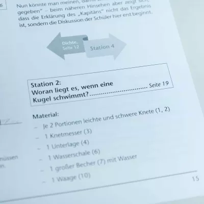Materialliste, Konstruktion, Knete, Knotengarn, Becher