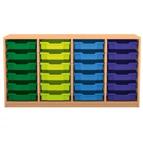 Regal PRO, 76,7 x 143,9 x 48, mit 24 Boxen