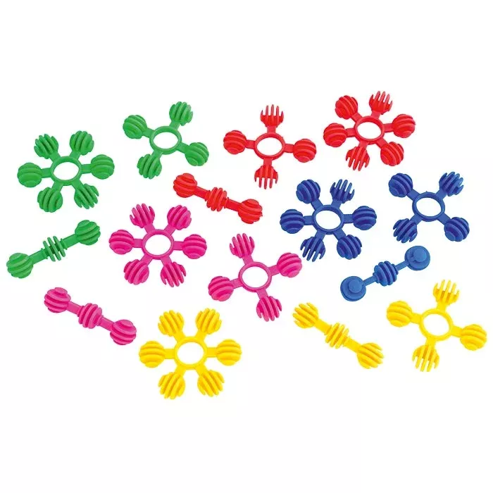 Schwerkahle, Spielzeug, Farbenfrohe Kunststoffteile, Klemmbausteine, Kinderspielzeug