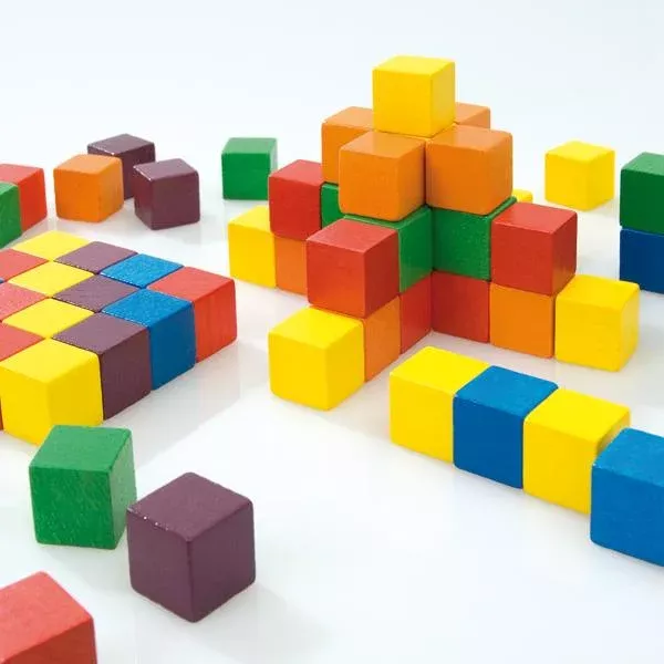 Holzblöcke, Baukuben, Bausteine, Spielzeug, Mehrfarbig