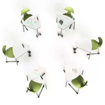 gruppe, tische, klapptisch, grün, unterrichtsmaterial