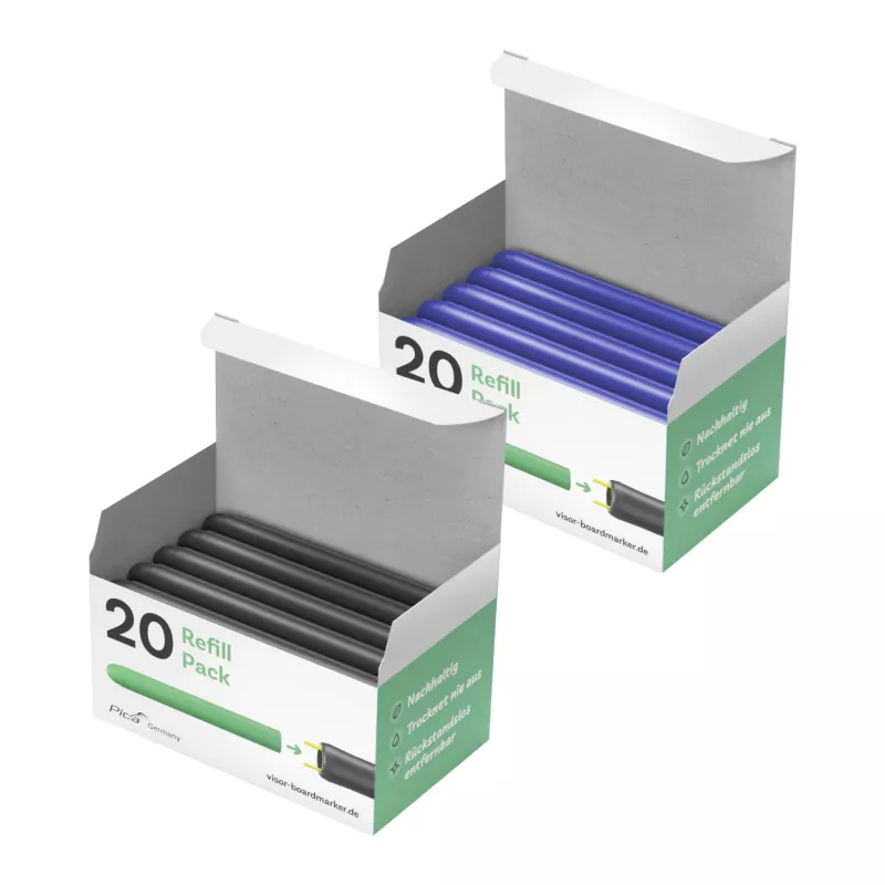 Nachfüllpack, Nachfüllkugeln, Schreibminen, Schwarz, 20 Stück