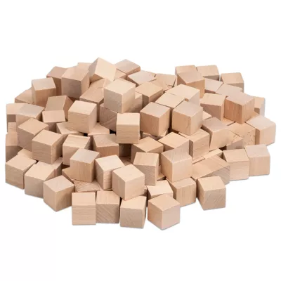 Holzwürfel, Holzbausteine, Naturholz, Bausteine, unbemalt