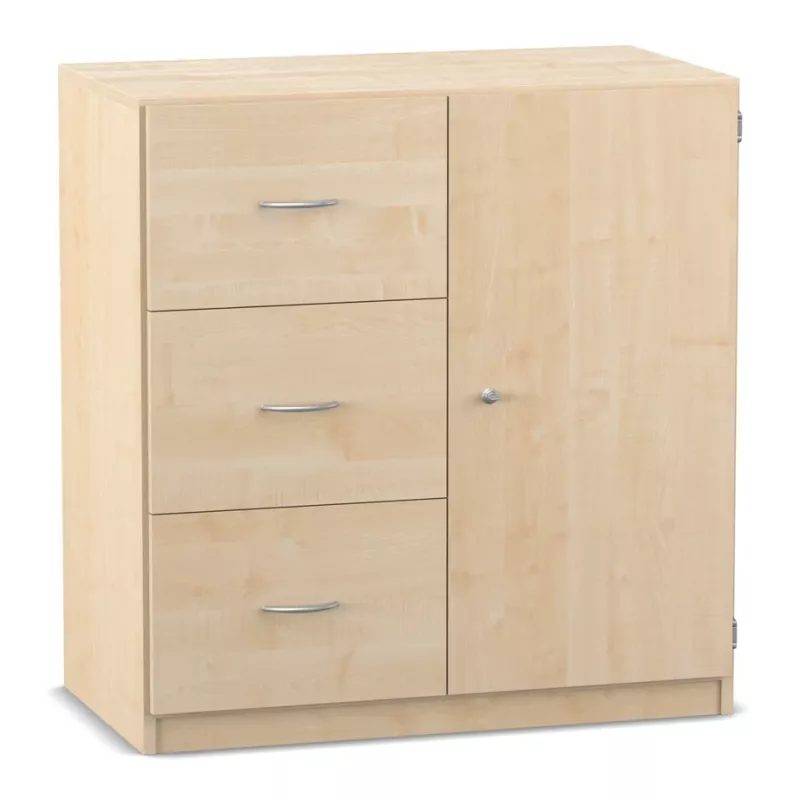 Kast, Schubladen, Holzoptik, Geräteschrank, Senkkopf-Schrank