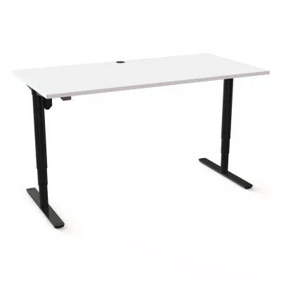 Schreibtisch, Tischplatte, Höhenverstellbarer Tisch, Schreibtischgestell, weiß