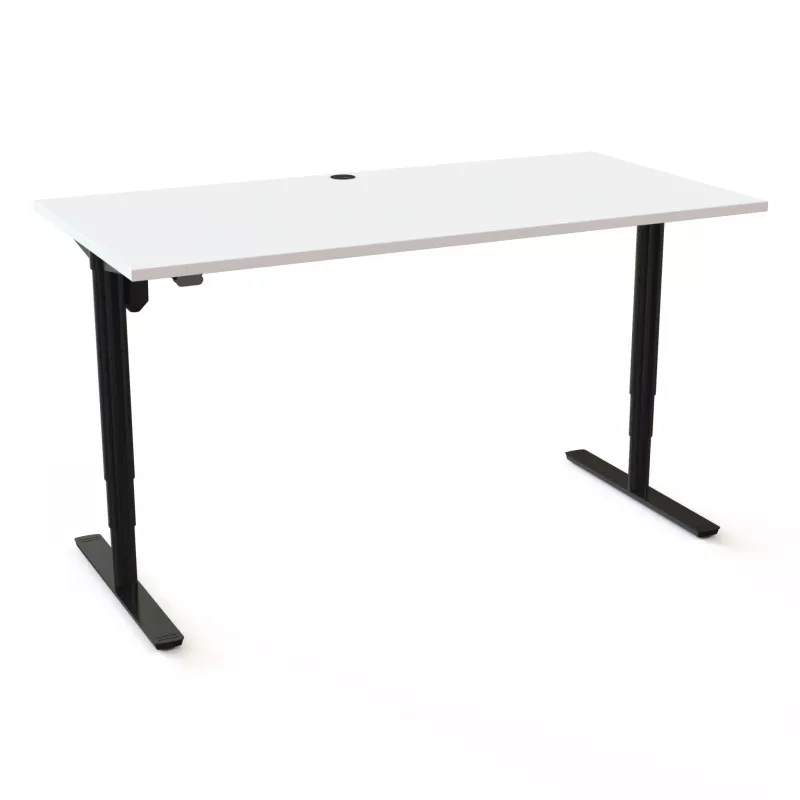 Schreibtisch, Tischplatte, Höhenverstellbarer Tisch, Schreibtischgestell, weiß