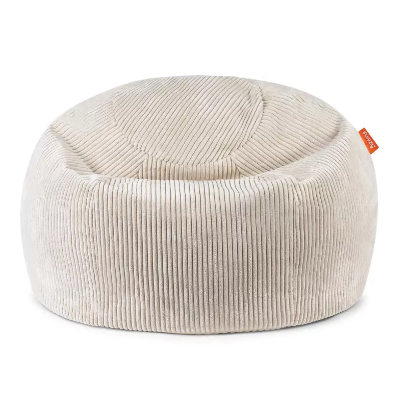 Sessel, Korduroy, Beige, Rund, weiches Sitzkissen