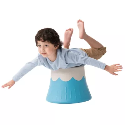 Kinderhocker, Hocker, Stuhl, Blau, Wellenmuster
