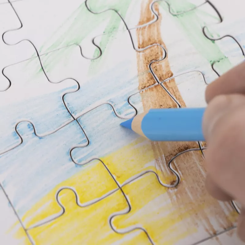 Puzzle, Jigsaw, Kinder, Bunt, Stück