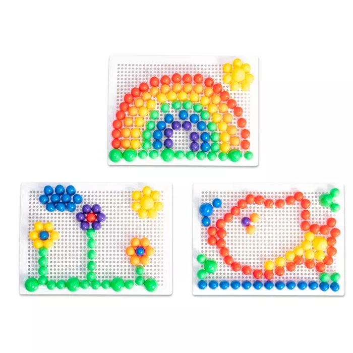 Regenbogen, Perlenbild, Punktperlen, Bastelset, Kunstwerk