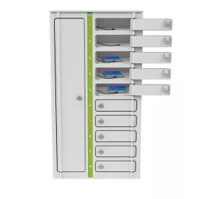 zioxi Volt – Smartphone-Wandspind, 20 Geräte USB-A-Anschluss mit Multikabel, Schlüsselschloss