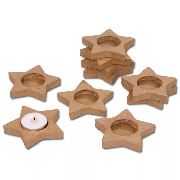 Stern, Teelichthalter, Holz, Kerzenhalter, Sternförmig