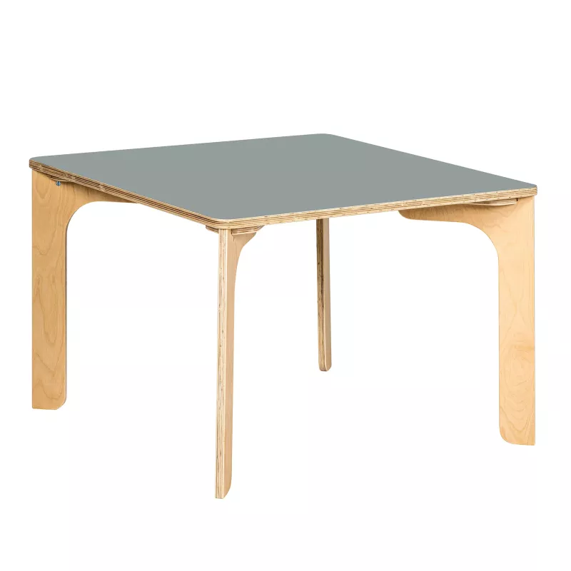 Esstisch, Holz, Vierbeinig, Luftiger Stil, Grauige Tischplatte