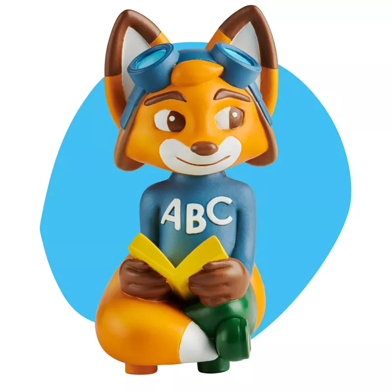 Kinderfigur, Lesenbuch, ABC, Fuchs, Brille