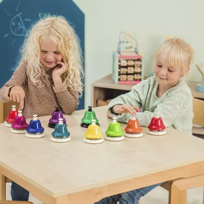 Kinderspiel, Musikspiel, Bell-Stackers, Klangspiel, Bunte Glocken