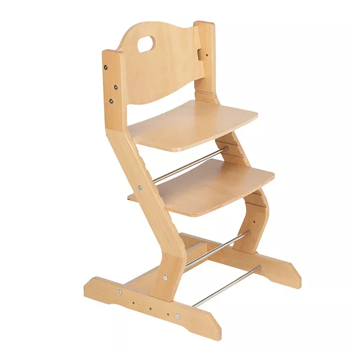 holzstuhl, hochstuhl, kinderstuhl, verstellbar, holzoptik