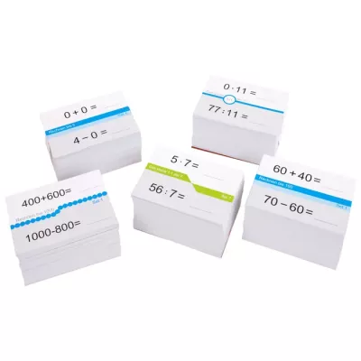 Kärtchen, Begriffe, Mathematikkarten, Additionskarten, Subtraktionskarten
