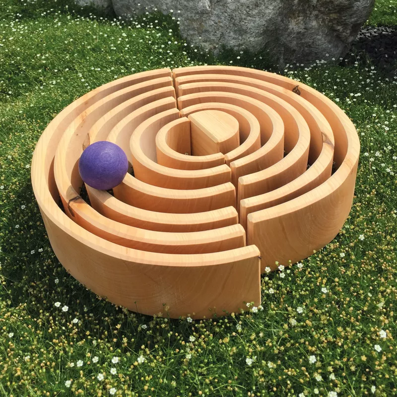 holzspiel, kugelbahn, rundeset, labyrinth, kinderspielzeug