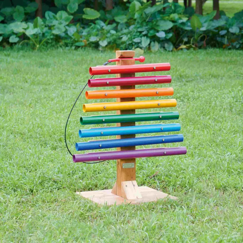 spielzeug, xylophon, holz, regenbogen, garten