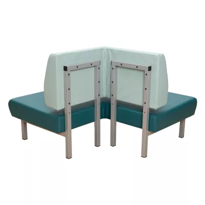 Ecksofa, Sitzgruppe, Teilmöbel, Kunstleder, Metallrahmen