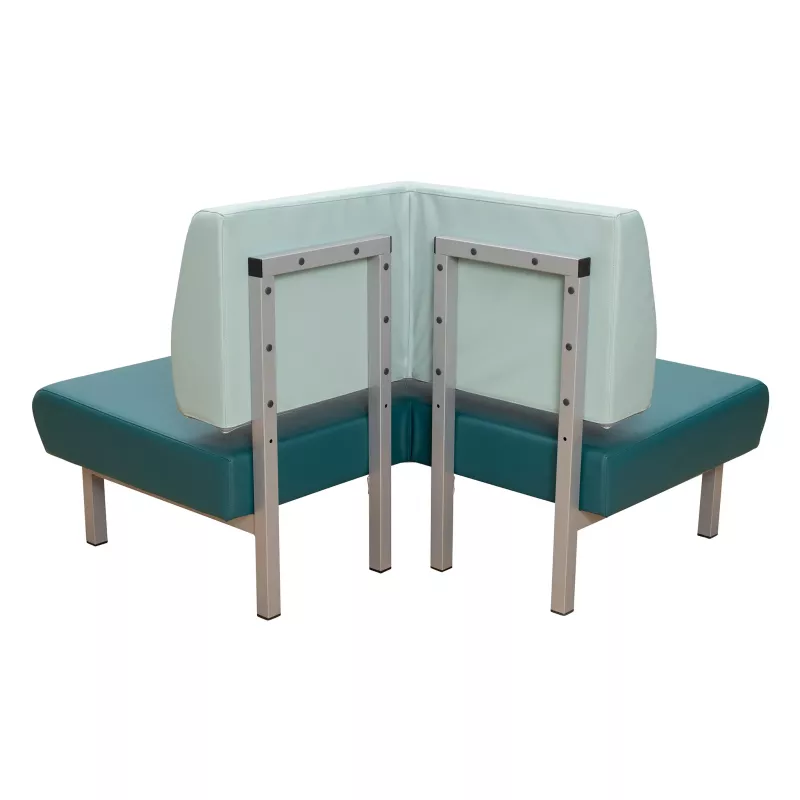 Ecksofa, Sitzgruppe, Teilmöbel, Kunstleder, Metallrahmen