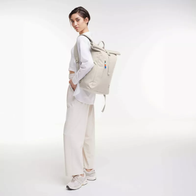 Rucksack, Laptoptasche, Beige, Canvas, Schulterriemen