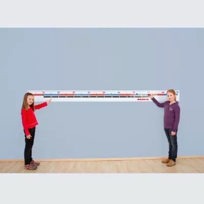 Kindermaßband, Messlatte, Wandinstallation, Zahlenskalierung, Kleidungsmotiv