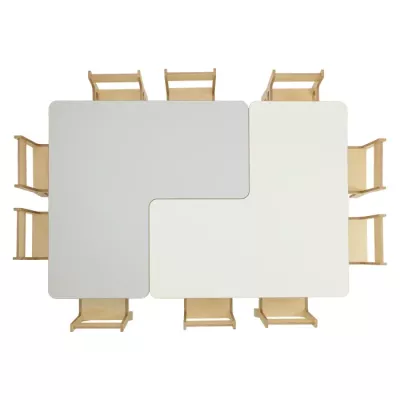 tisch, ausziehbar, abgedeckt, teilig, holz