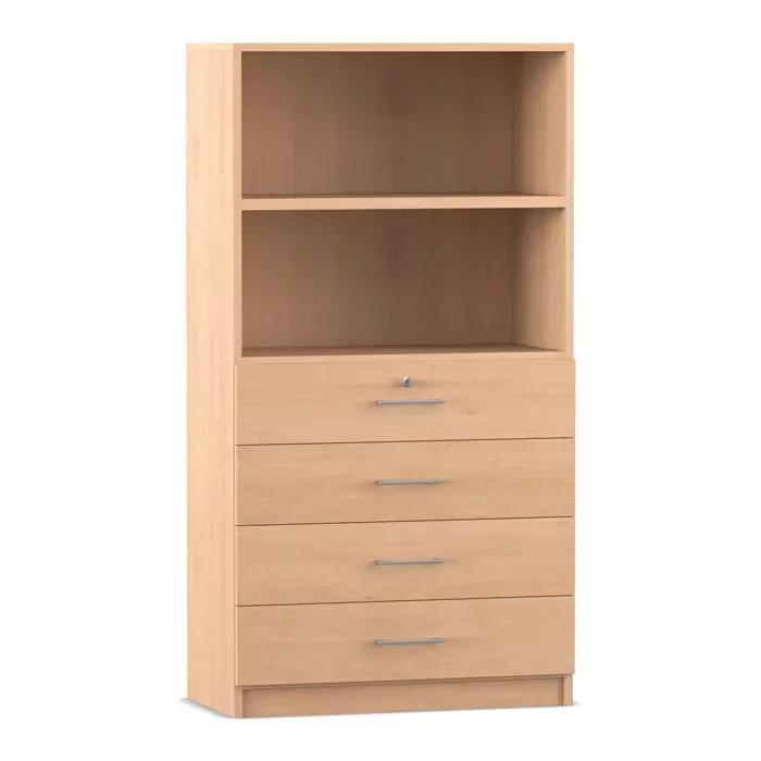 Regal, Schrank, Schubladen, Eiche, Vitrine