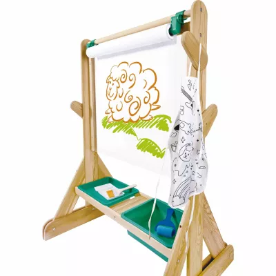 Kinder Malerei-Set, Stehprojektionsrahmen, Staffelei, Malerei-Set Holz, Pinselrollenhalter