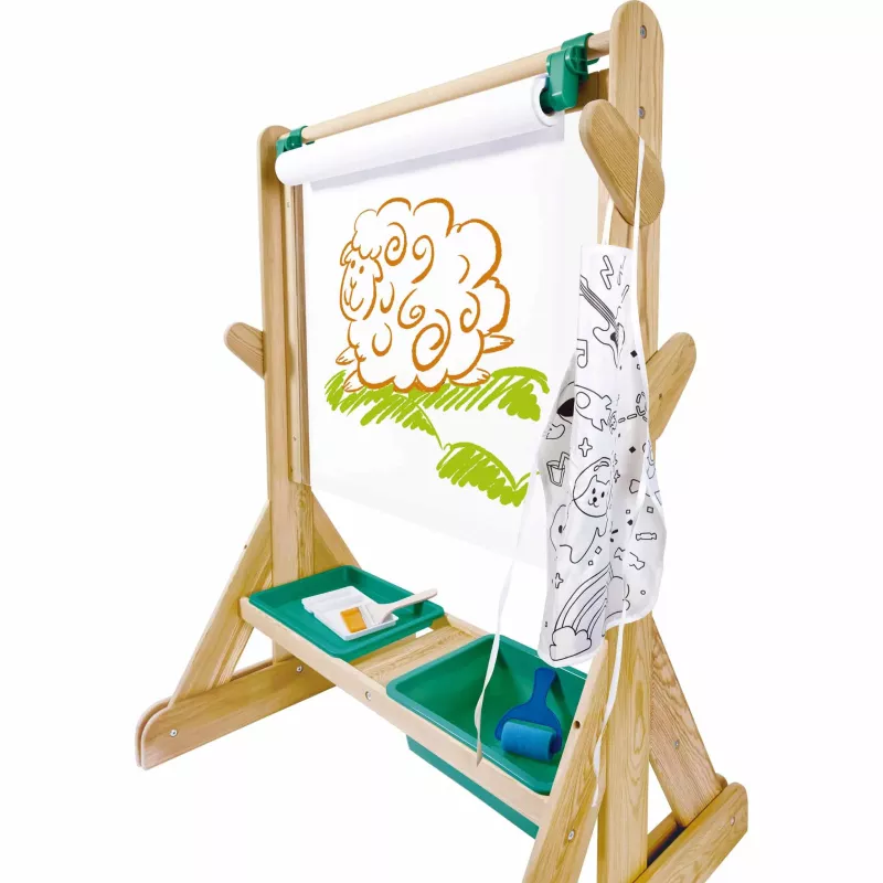 Kinder Malerei-Set, Stehprojektionsrahmen, Staffelei, Malerei-Set Holz, Pinselrollenhalter