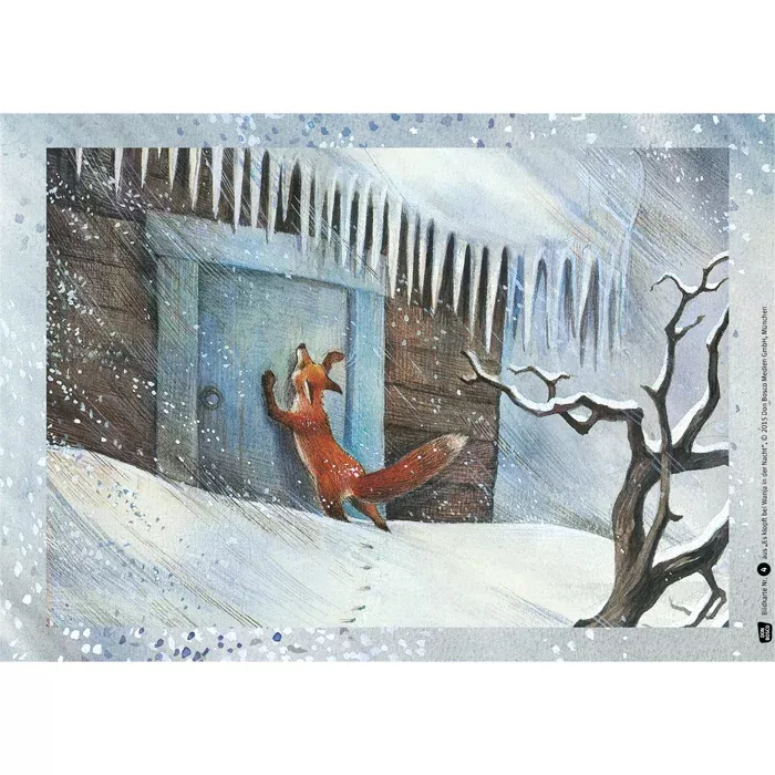 winter, ice, fuchs, tür, schnee