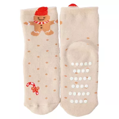 Socken, Kinder, Beige, gemustert, Größe nicht angegeben