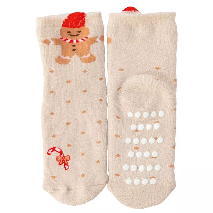 Socken, Kinder, Beige, gemustert, Größe nicht angegeben