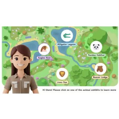 Bildschirm-Avatar, Tierpark-Map, Alligator-Lagoon, Lions-Den, Panda-Habitat