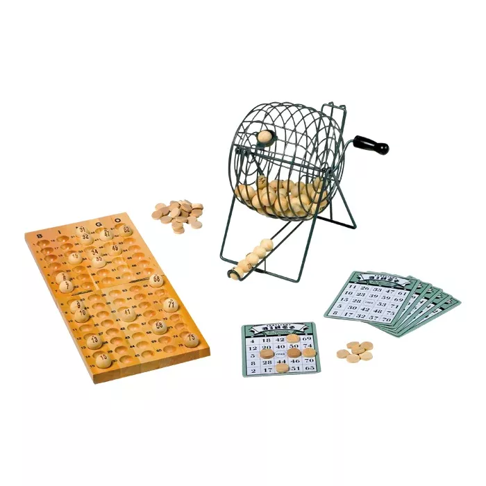 Lotto, Lottoschein, Zahlenraster, Metallkorb, Kugellager?
