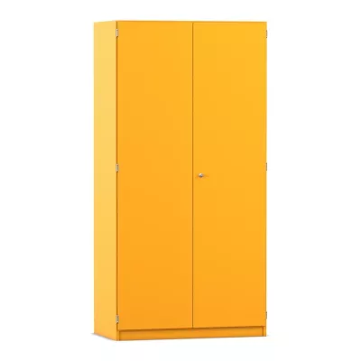 Schrank, Kleiderschrank, Garderobenmöbel, 2türig, orange