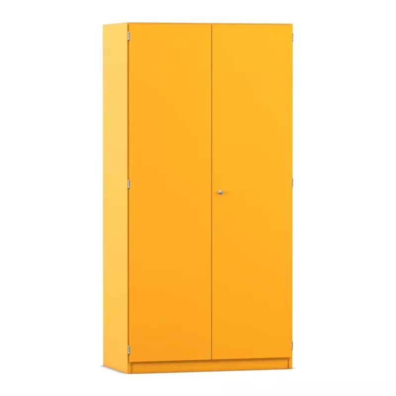 Schrank, Kleiderschrank, Garderobenmöbel, 2türig, orange
