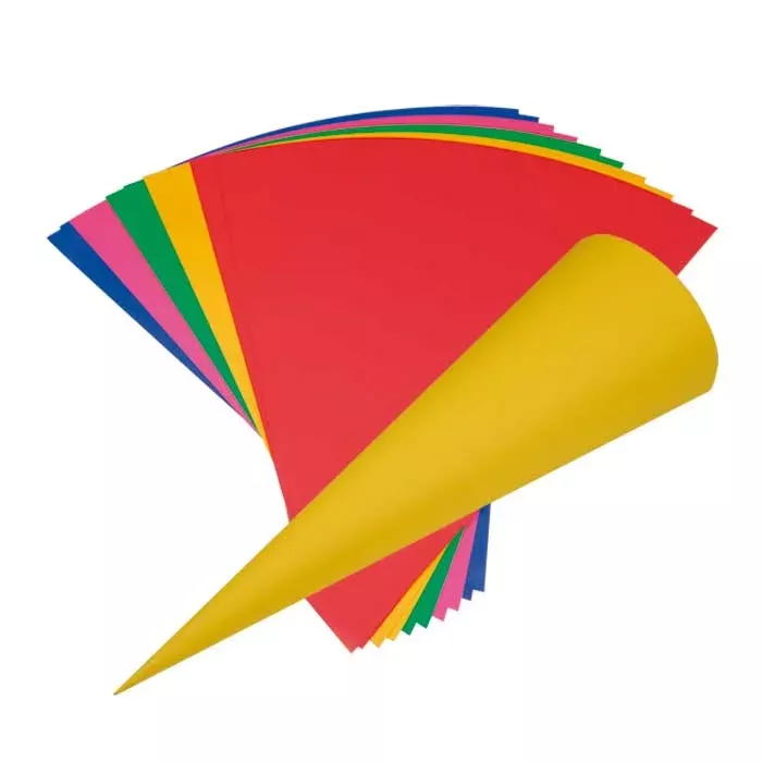 Platzset, Papiertüte, Einweg-Partyhut, Farbige Wimpel, Buntes Blatt
