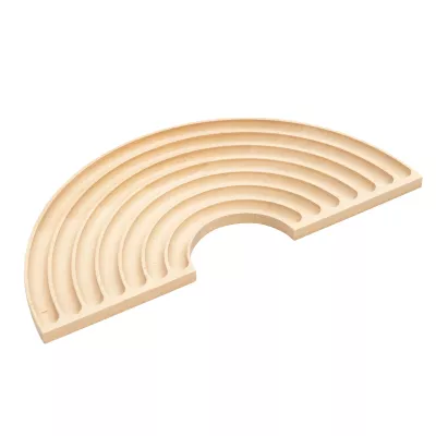 Holzbrett, Halbkreis, Schubladenorganizer, Natürliche Farbe, Räffelstruktur